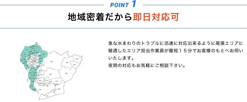 地域密着だから即日対応可