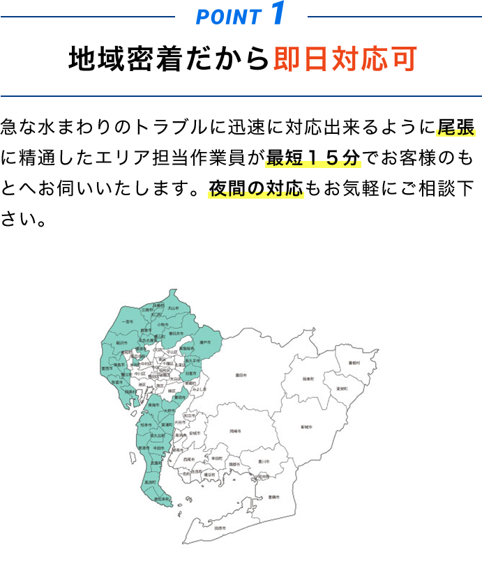 地域密着だから即日対応可